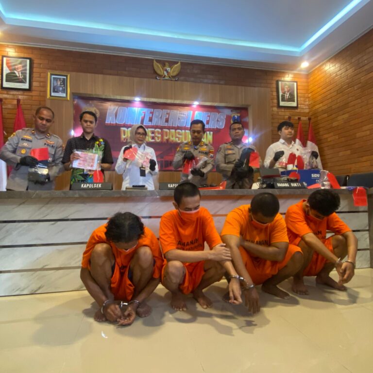 Unit Reskrim Polsek Gempol Bongkar Jaringan Peredaran Uang Palsu, Empat Pelaku Ditangkap