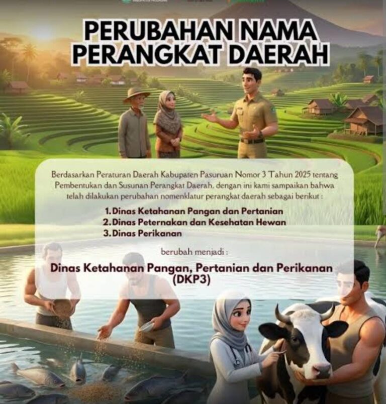 Dinas Ketahanan Pangan, Pertanian dan Perikanan Kabupaten Pasuruan Sukses Jalankan Program Pemerintah Pusat*