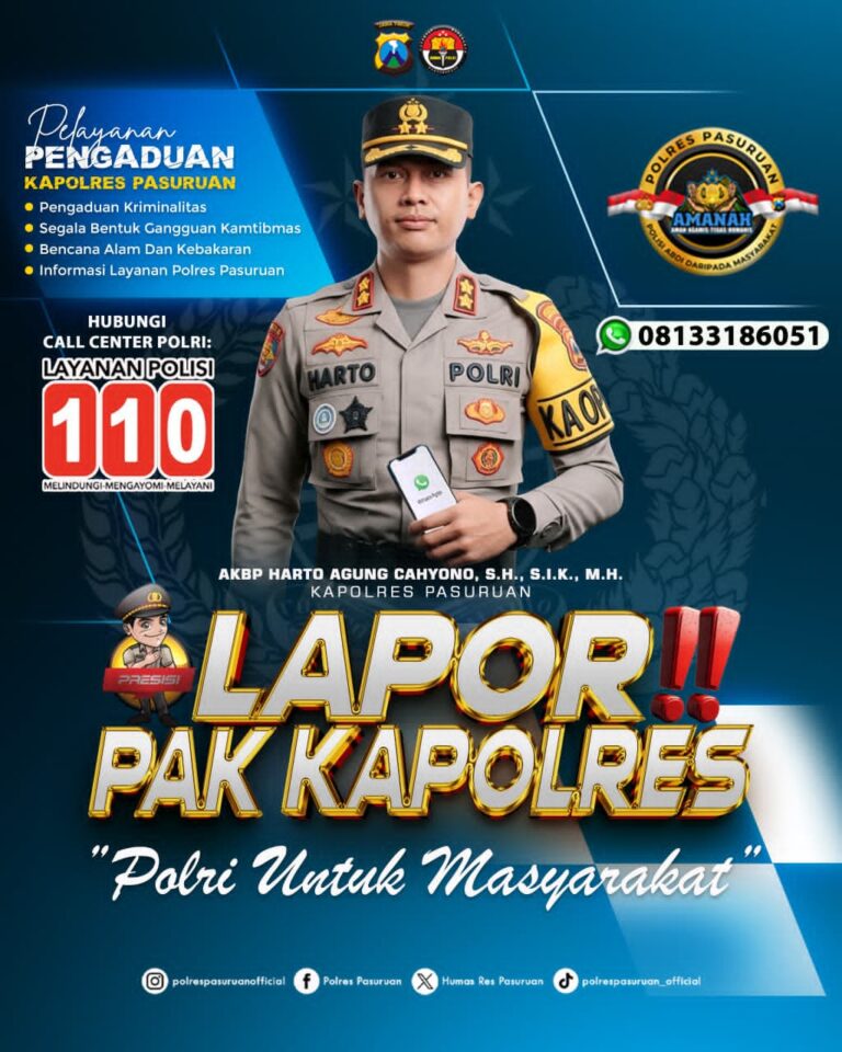 Polres Pasuruan Optimalkan Call Center 110 untuk Respons Cepat Kamtibmas