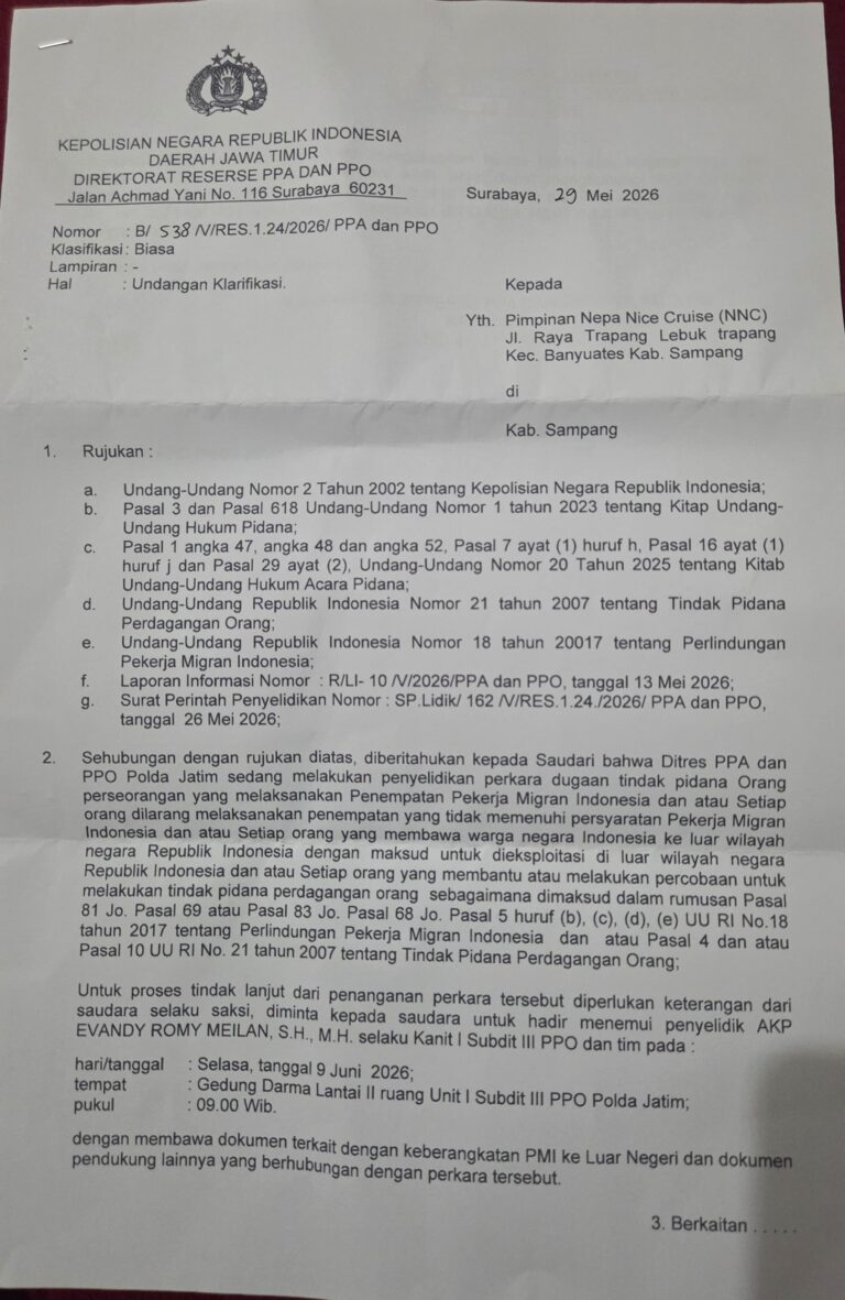 Pimpinan NNC Mengaku Alami Tekanan Psikis Saat Klarifikasi di Polda Jatim, Berencana Adukan ke Propam
