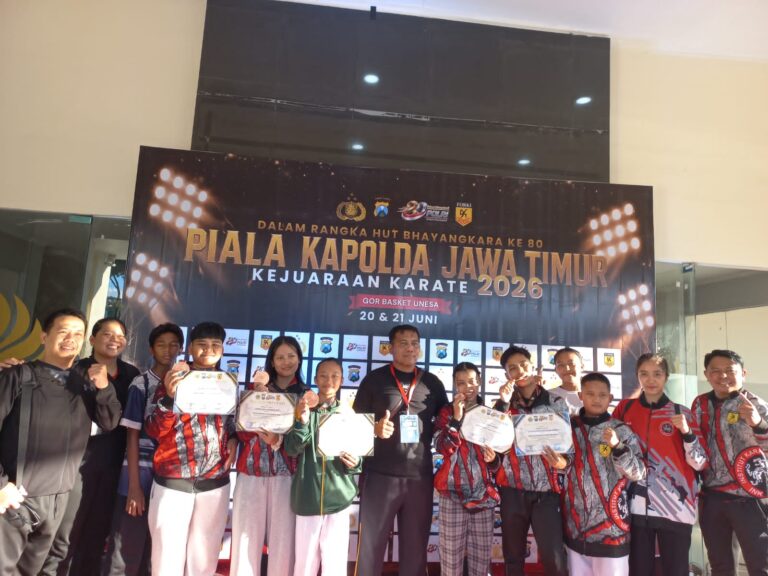 Kontingen Karate Polres Pasuruan Raih Lima Medali pada Kejuaraan HUT Bhayangkara ke-80 Tahun 2026