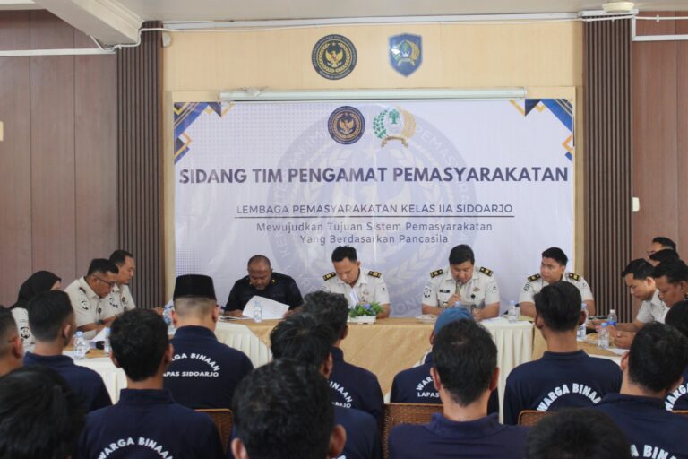 Sidang TPP Lapas Sidoarjo Bahas Program Pembinaan dan Hak Integrasi Warga Binaan