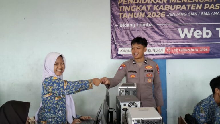 Polres Pasuruan Edukasi Literasi AI kepada Pelajar SMKN 1 Bangil