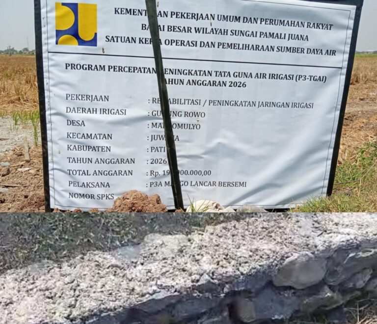 Proyek P3-TGAI Rp190 Juta di Juwana Disorot, Pekerja Sebut Ada Dugaan Campur Tangan Pihak Luar